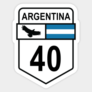 Ruta 40 Argentina Sticker